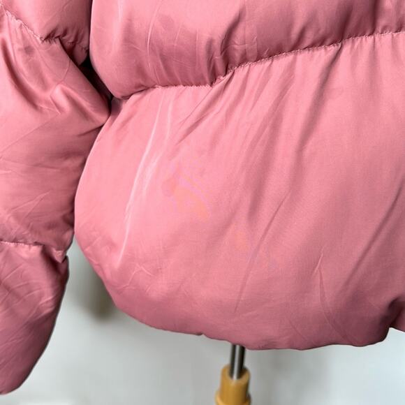 Fabletics Cherry Mocha Wander Cropped Puffer Jacket - Picture 9 of 10